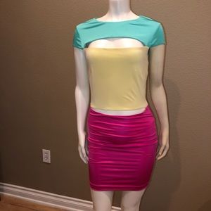 Sugar bird multi color dress